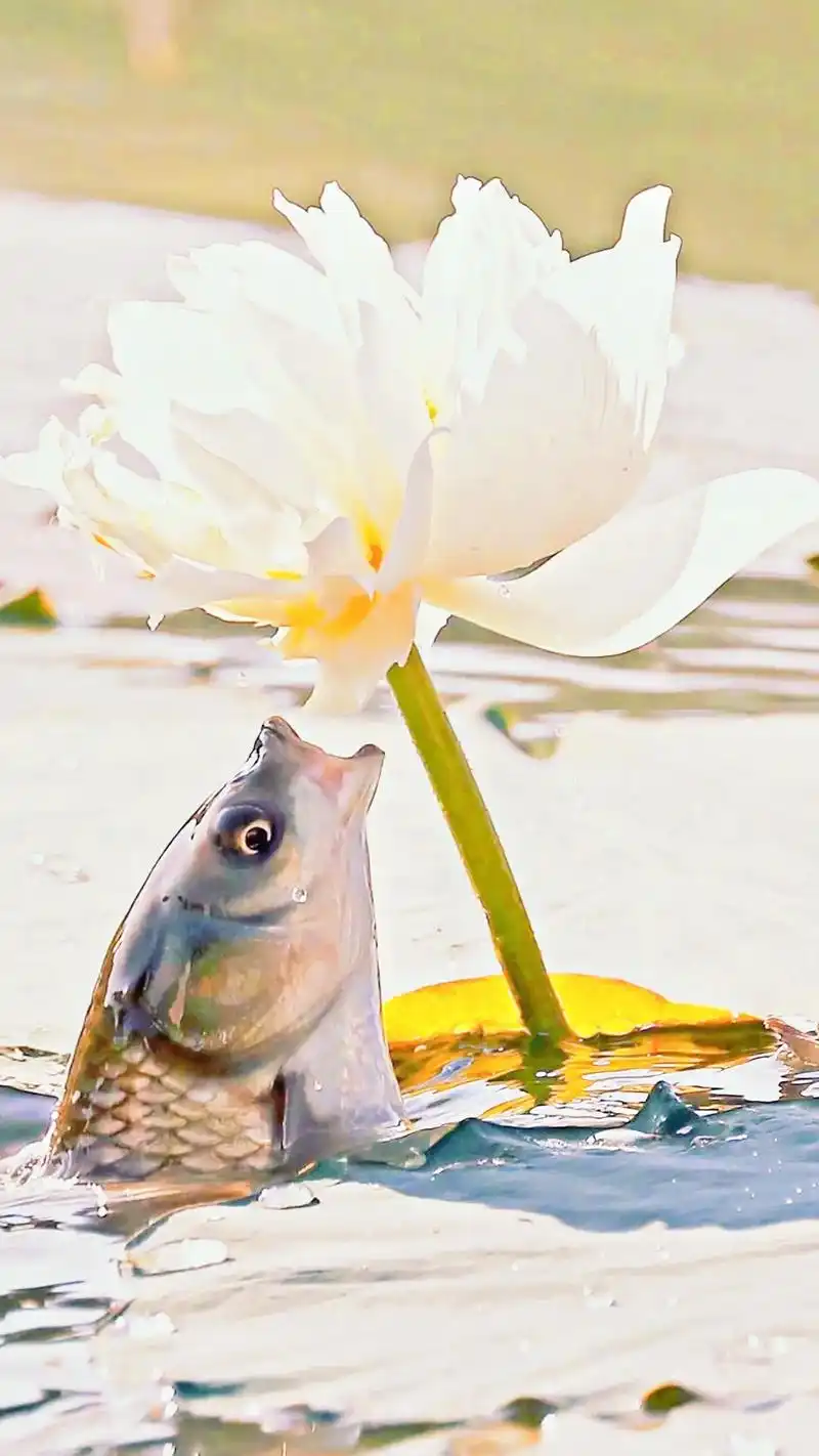 抖音图文来了 #治愈系壁纸 #唯美意境 我想变成一只鱼儿, - 抖音