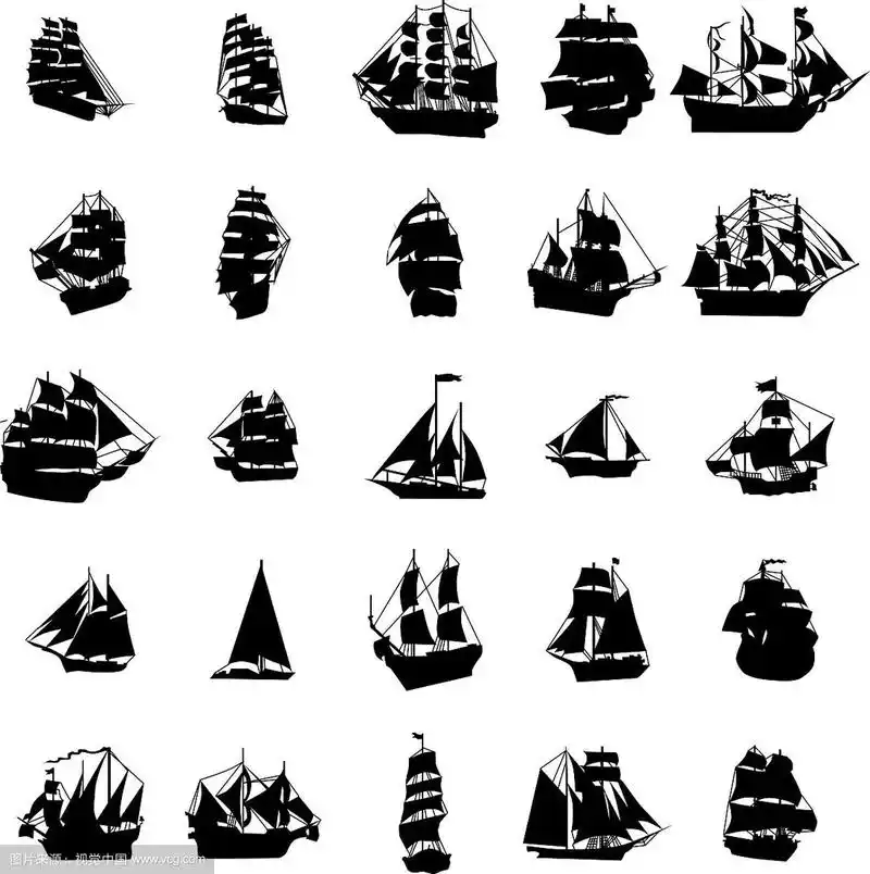 帆船剪影集