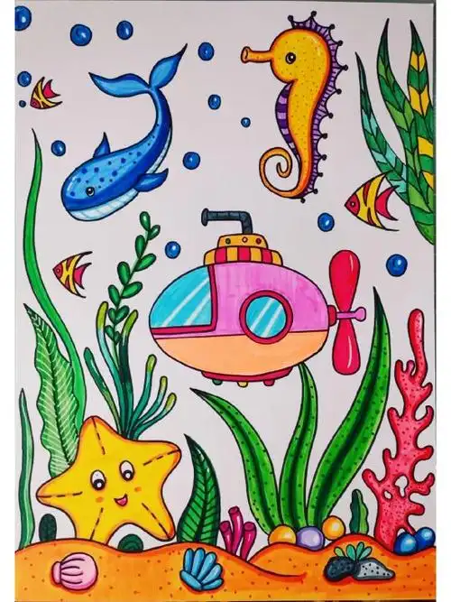 海洋世界简笔画
