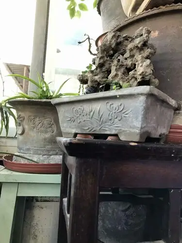 汲古润今,传统京路澄泥老花盆