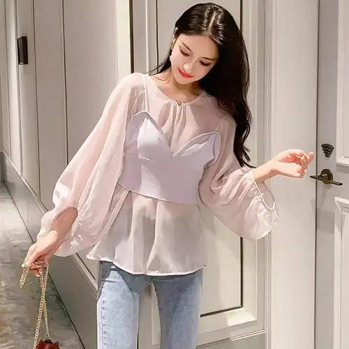 特价透视上衣两件套