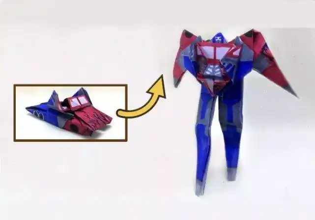 教你折纸变形金刚擎天柱它还能变身成汽车厉害吧