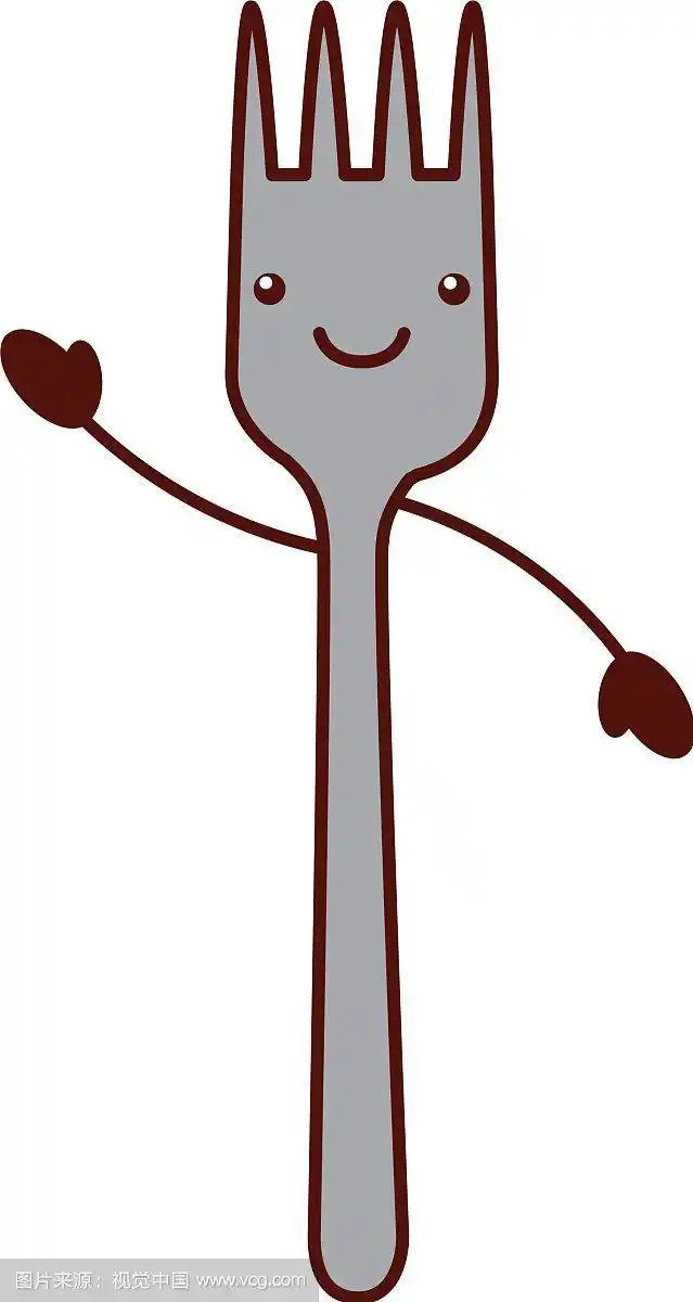 卡通厨房叉,用来吃饭的餐具