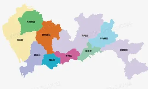 深圳行政区域地图