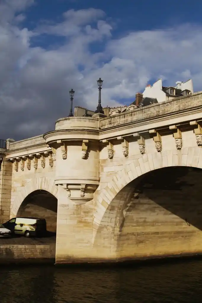 新桥,拱桥横跨河, 新桥, 塞纳河,巴黎,法国