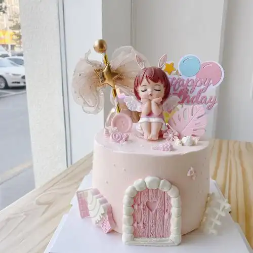 女孩生日蛋糕  #定制蛋糕  #无水印蛋糕分享