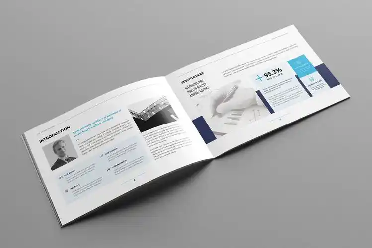 高端时尚清新简约的24页年度报告商务商业配色画册房地产楼书杂志设计