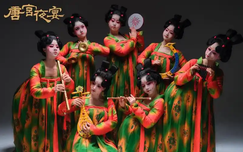 活动作品唐宫夜宴纯享版2021河南春晚还原唐代宫女赴宴太可爱了看得出