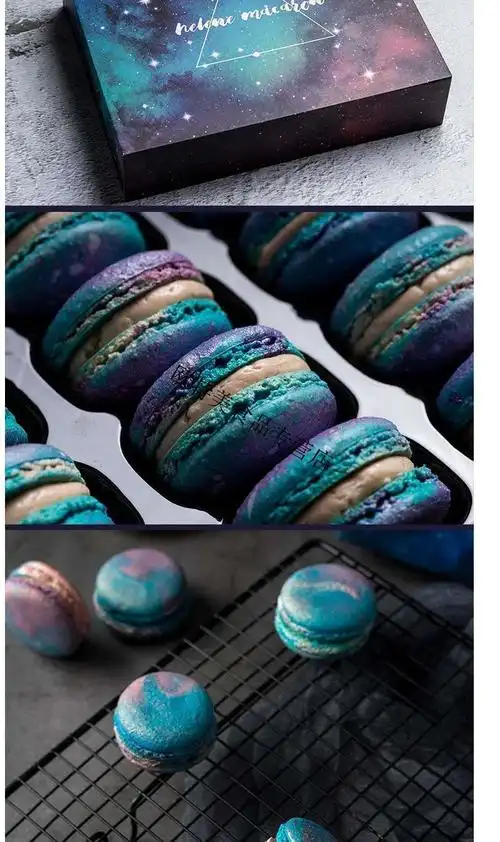 星空马卡龙法式星空马卡龙圣诞节蛋糕礼盒甜点网红礼品生日节日甜品