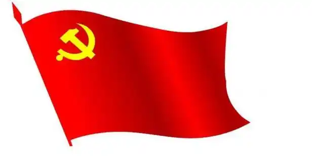 党旗简笔画彩色_牛求艺网