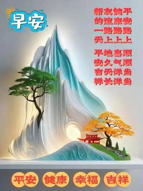 纯洁的友谊山水相连,不变的真情有岁月相伴,清晨的一句问候带来我的