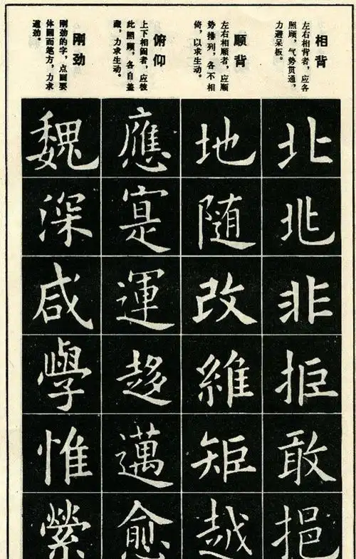 欧体楷书《间架结构习字帖》