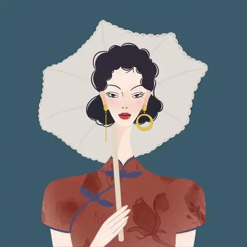 杂志风人物东方韵味优雅女人