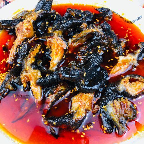 益旺麻辣无骨鸡脚黑鸡爪凉拌无骨凤爪凉菜去骨黑鸡脚半成品预制菜