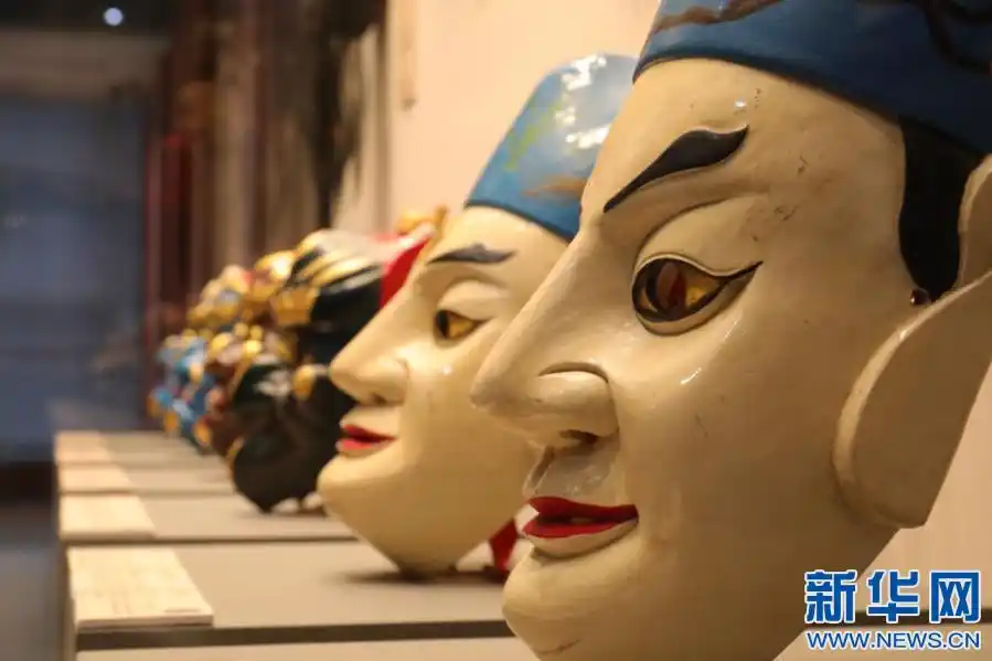 南丰国际面具文化陈列馆展出的傩面具. 新华网 王晓震 摄