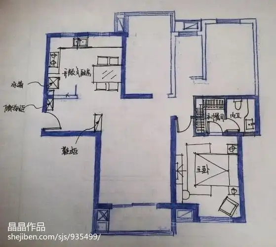 手绘平面图图集大全欣赏 – 设计本装修效果图