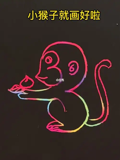 用数字3画小猴子炒鸡简单一学就会