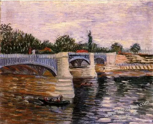 梵高阿尼埃尔塞纳河大桥绘画作品