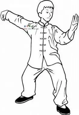 练功夫的简笔画幼儿儿童简笔画之练习武术的小孩少儿武术操简笔画人物
