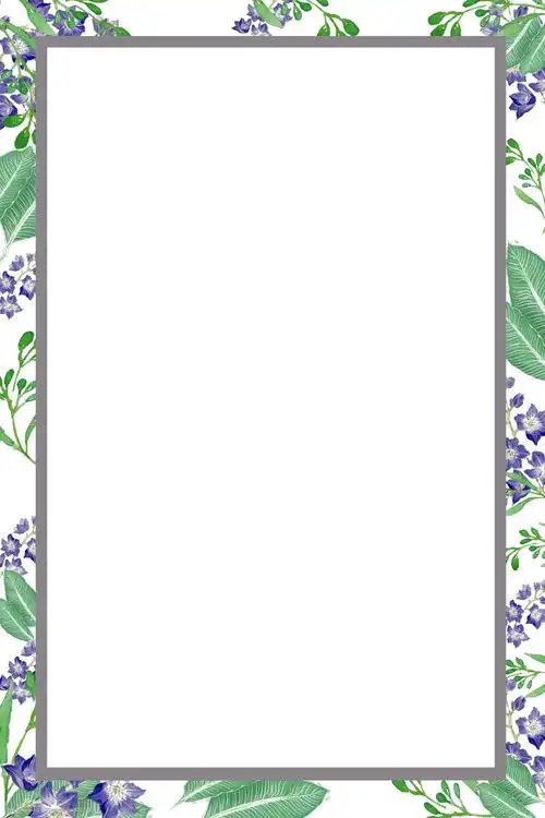 手绘唯美花物语边框