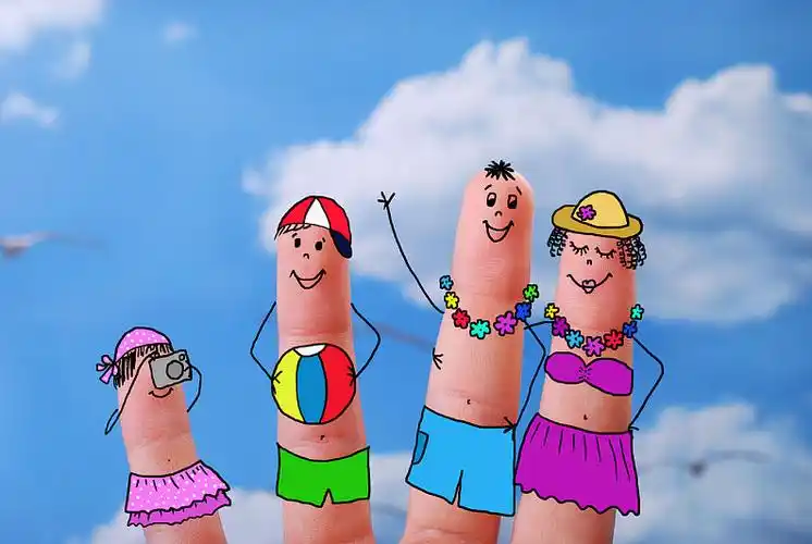 有趣,手指,家庭,暑假,绘画,幸福之家,天空,背景_高清图片_全景视觉