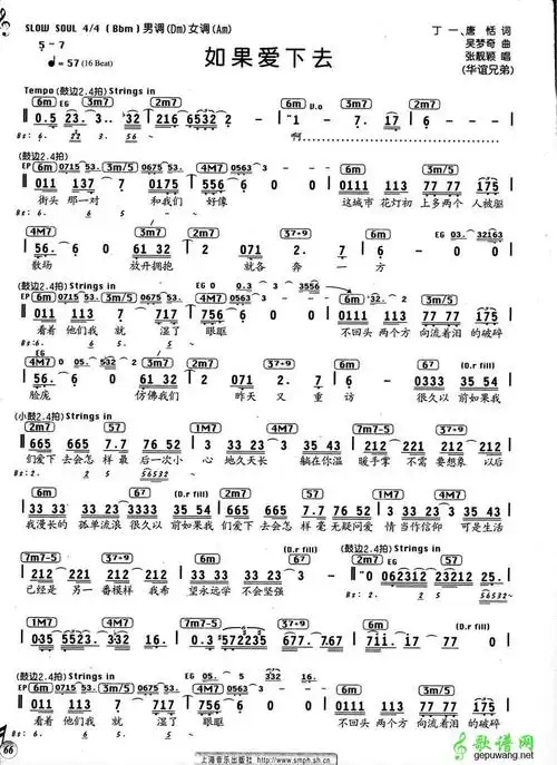 如果爱下去吉他谱简谱放开拥抱就各奔一方g am街头那一对和我们好像c