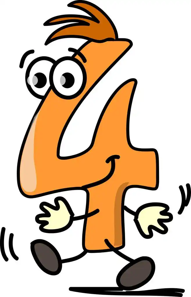 卡通数字四,卡通数字四