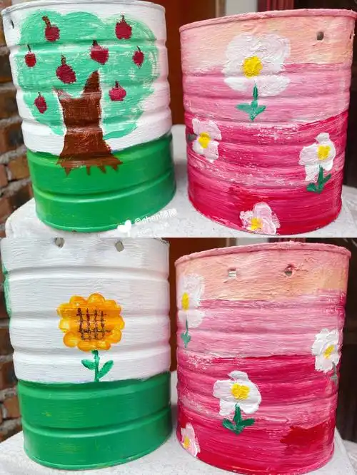 奶粉桶改造幼儿园作业