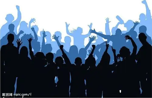 欢呼人群剪影设计图__商务场景_商务金融_设计图库_昵图网nipic.com