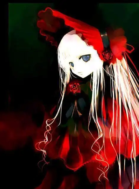 哪部动漫有白发蓝瞳少女 红裙