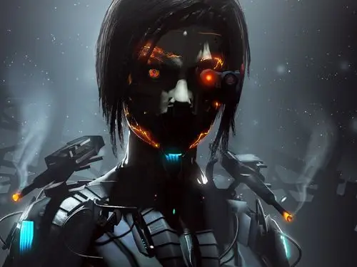 半机械人,机器人,女孩,幻想,创意图片 壁纸 - 1600x1200