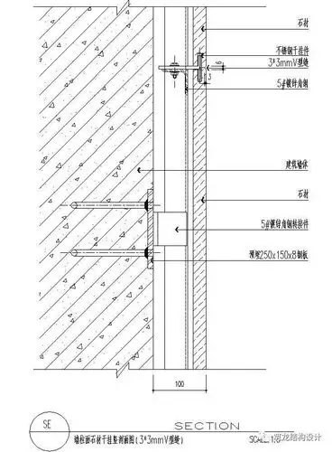 超全45张墙面剖面图节点大样图结构狮必备
