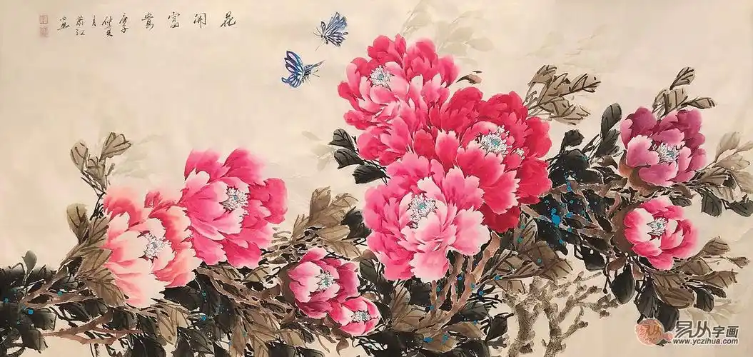 国画牡丹萧红新品力作花鸟画花开富贵