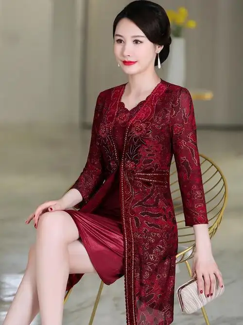 妈妈装结婚礼服秋冬优惠券爱比价妈妈