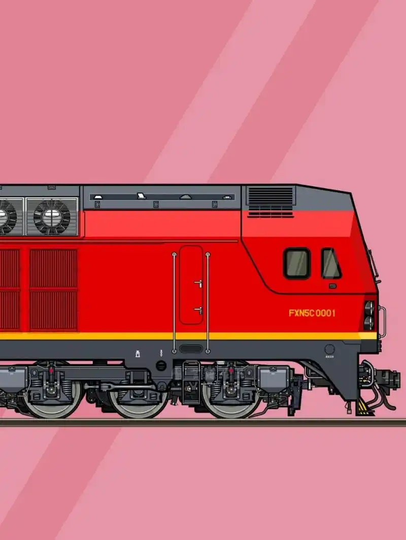 中国铁路# #火车# #机车# #复兴号# #火车头# #侧视图##机械# #绘画