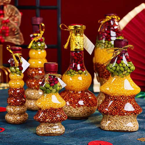 布置用品摆件五谷丰登瓶入宅仪式礼物礼品 本品为装饰摆件不可食用