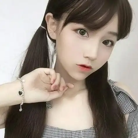 温柔美丽双马尾女子小清新女生头像图片