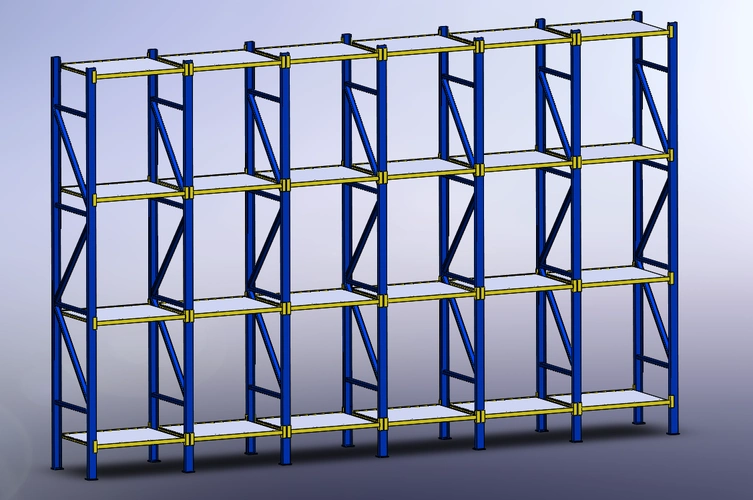 多层货架三维结构