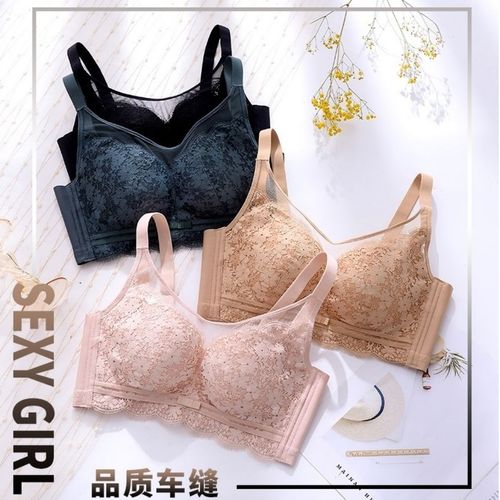 蕾丝薄款聚拢文胸无钢圈c杯2021新款光有34码36码38码40码8805款