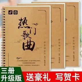 抖音网易云歌词本大全音乐抄写本创意潮流歌本流行歌曲新歌歌词书