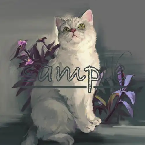 可爱的银渐层光感宠物头像勇敢坚强紫竹梅