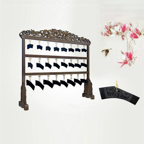 灵璧磬石 编磬 编钟 套装 打击乐器 古典音乐 收藏摆件 包邮