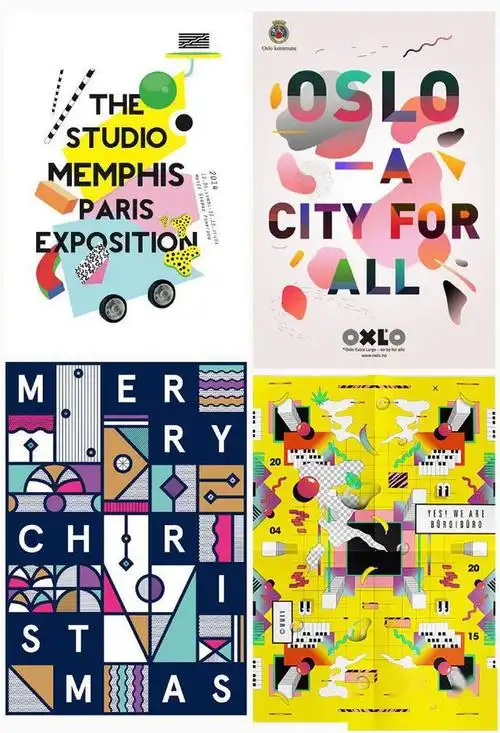 孟菲斯风格海报设计