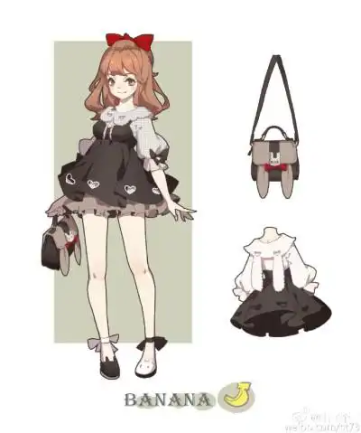 二次元服装教程 动漫服装 游戏人设 女立绘 橙光游戏立绘 服装设计