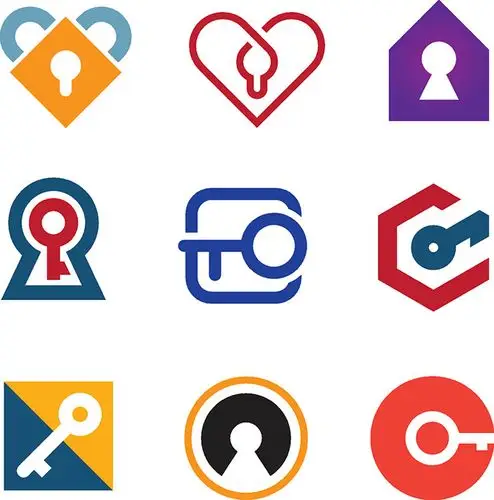 精美钥匙标志设计矢量素材
