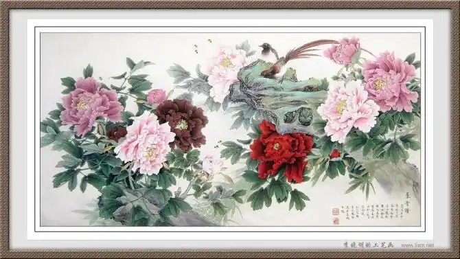 李晓明 工笔牡丹