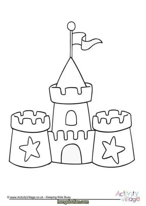 10个简单有趣的大城堡儿童简笔画