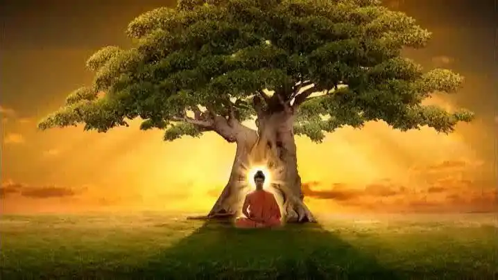 佛陀在菩提树下悟道,魔王过来搞破坏,佛陀不受丝毫影响