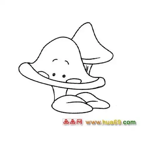 植物简笔画:香菇2