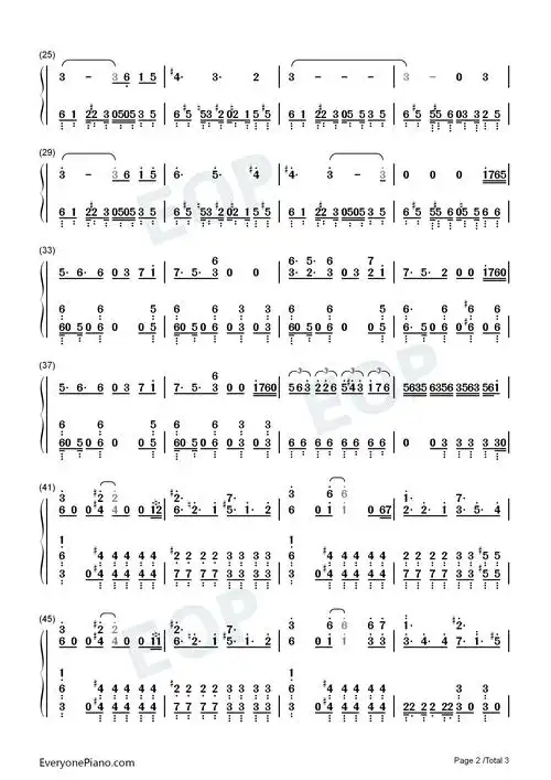 il vento doro-jojo的奇妙冒险黄金之风ost双手简谱预览2